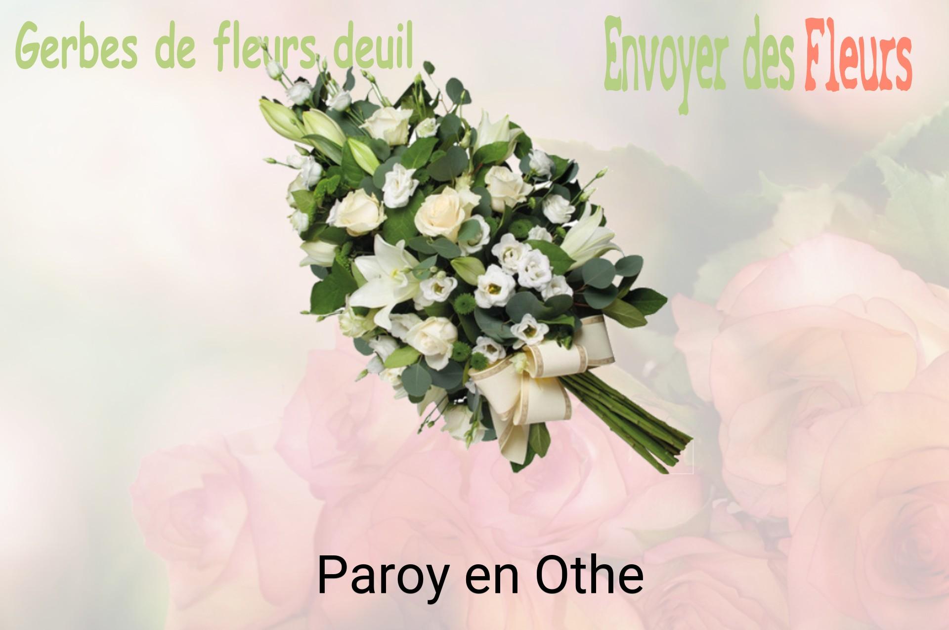 Gerbe de fleurs de deuil livrée à Paroy-en-Othe